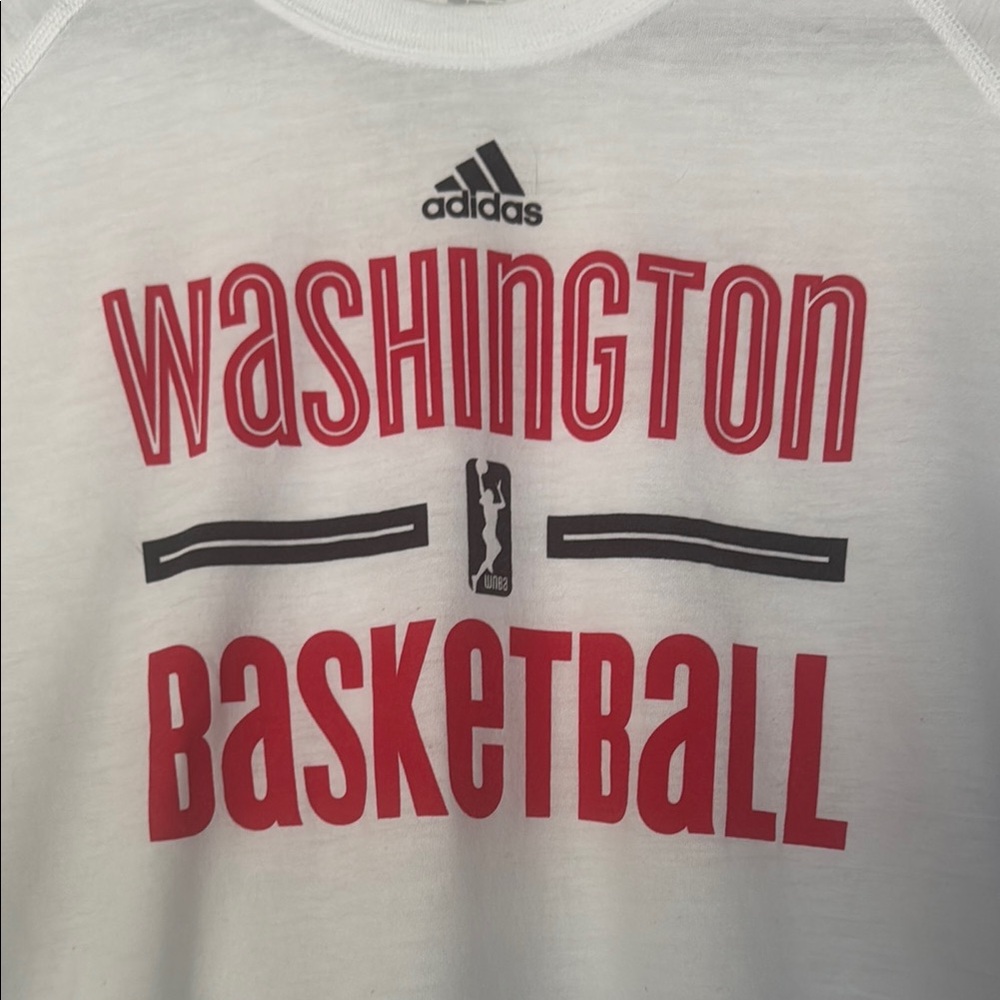 Adidas Washington Mystics Basketball Shirt - White and Red